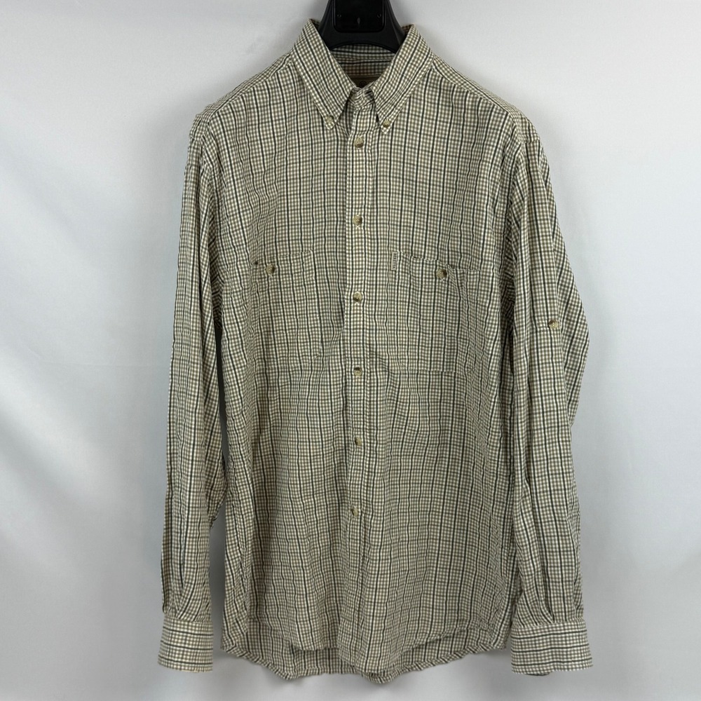 Beretta Men's Long Sleeve Button Down Plaid Shirt Size L